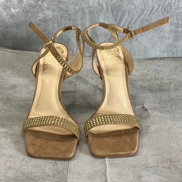 Vince Camuto Women's Amendoa Saprenda Rhinestone Ankle-Strap Sandals SZ 7.5 - Picture 3 of 11